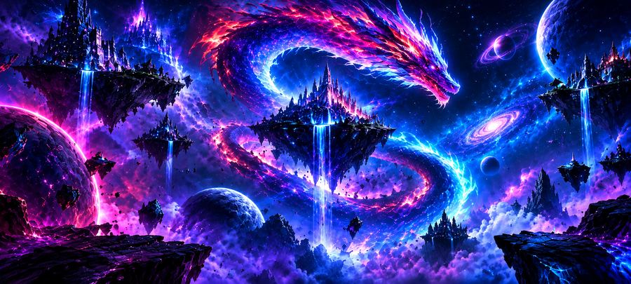 Cosmic Dragon background