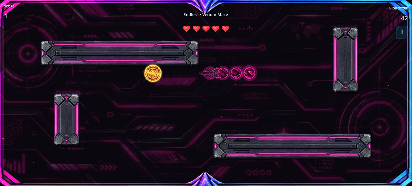 Venom Maze arena with a pink dragon
