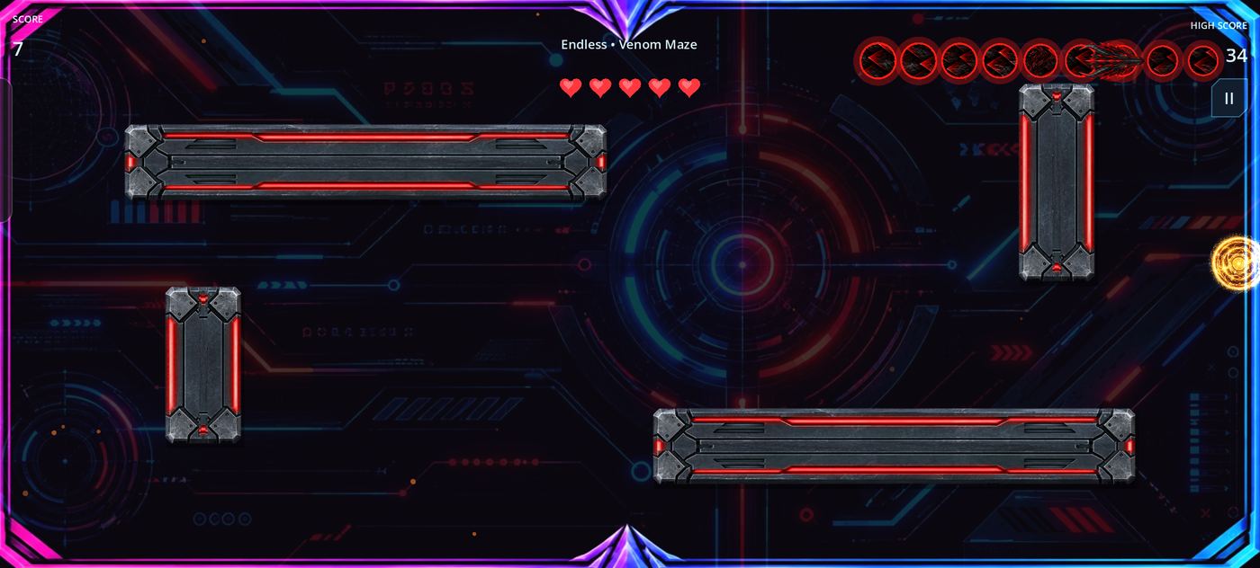 Endless mode gameplay in the Venom Maze arena